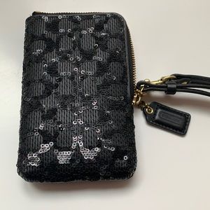Coach glitter wristlet
